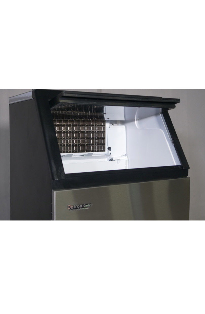 RENTAL | Ice Maker, connection with water taps, black/stainless steel 45 kg
