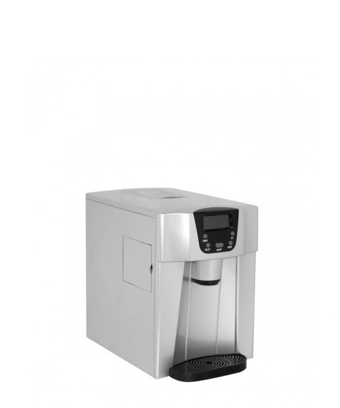 Portable Ice Maker+Water Dispenser, silver, 12 kg