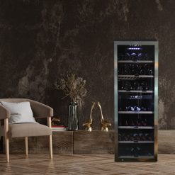 Professional and air-conditioned Wine Cooler 126 bottles dark