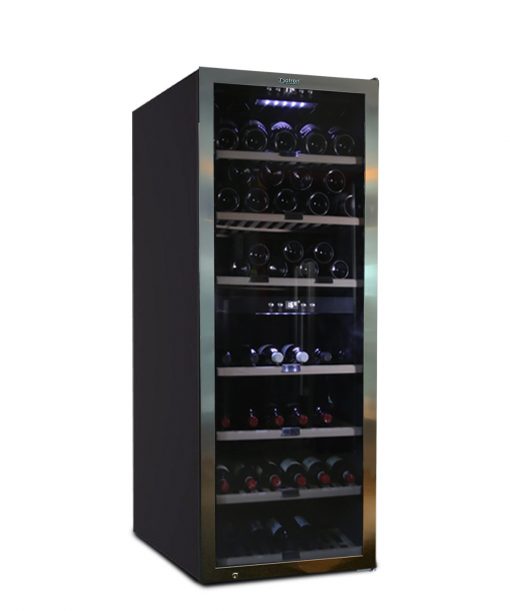Klimatisierter, professioneller Weinkühlschrank 126 Flaschen, dark